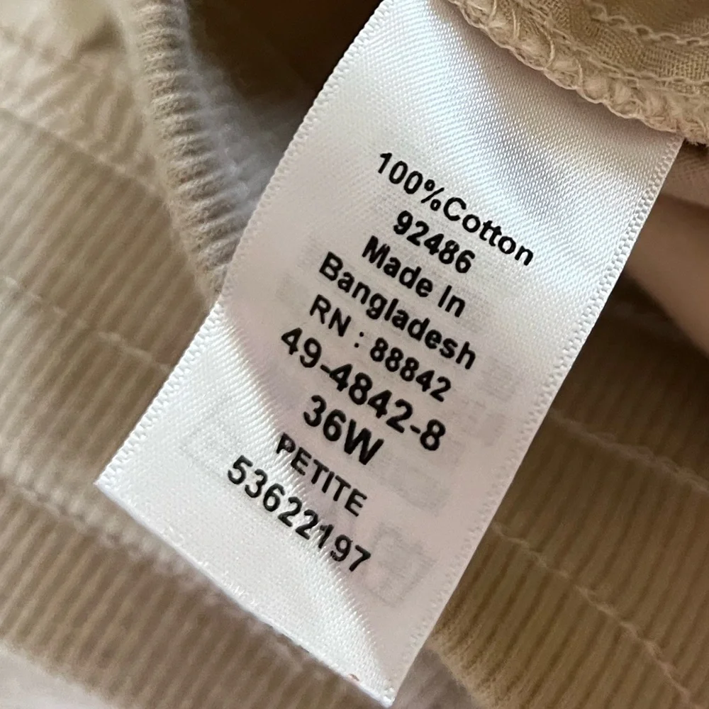 Woman Within Cotton Convertible Cargo Utility Pants 36W Petite